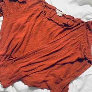 Tan loose crop top
